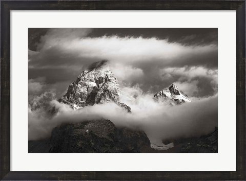 Framed Grand Teton Clouds Print