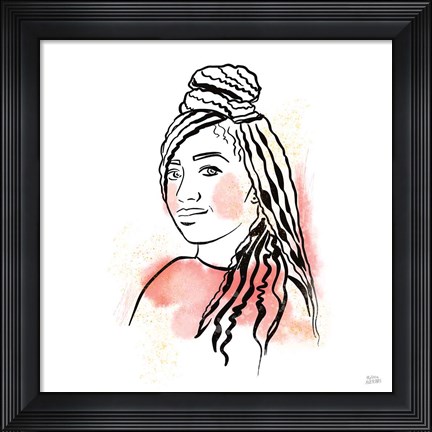 Framed Feminine Ink II Print