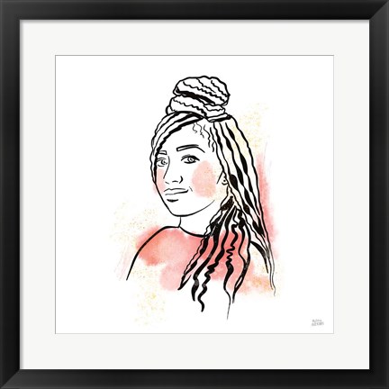 Framed Feminine Ink II Print