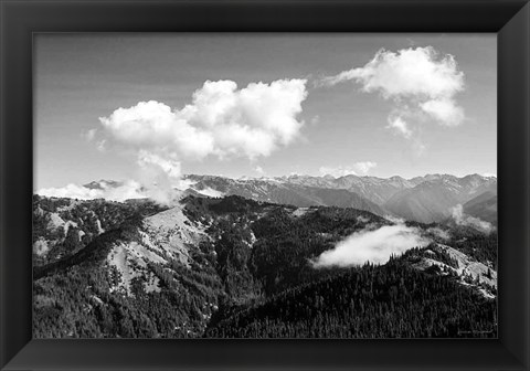 Framed Olympic Mountains II Print