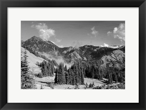 Framed Olympic Mountains I Print