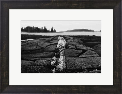 Framed Fissures in Maine Print