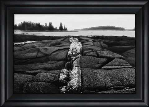 Framed Fissures in Maine Print