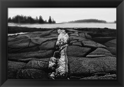 Framed Fissures in Maine Print