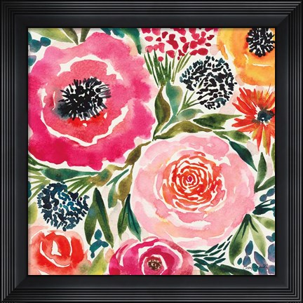 Framed Summer Petals III Print