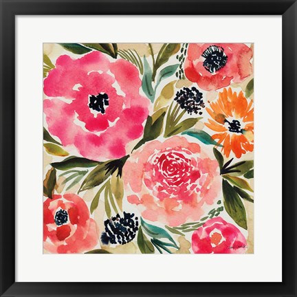 Framed Summer Petals II Print