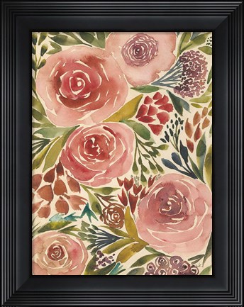 Framed Antique Garden II Print