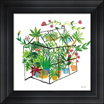 Framed Greenhouse Blooming V Print
