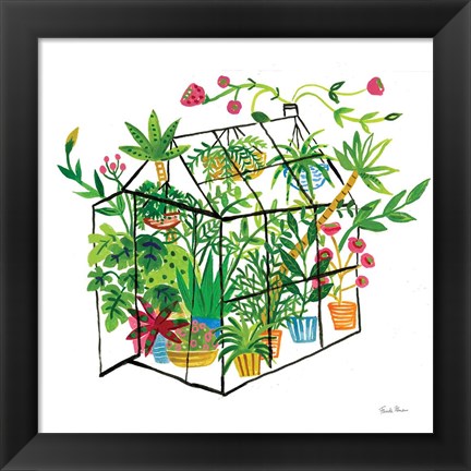 Framed Greenhouse Blooming V Print