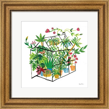Framed Greenhouse Blooming V Print