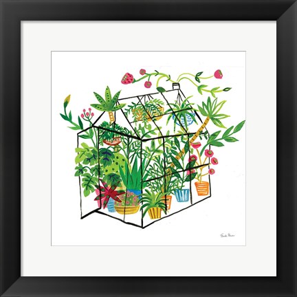 Framed Greenhouse Blooming V Print