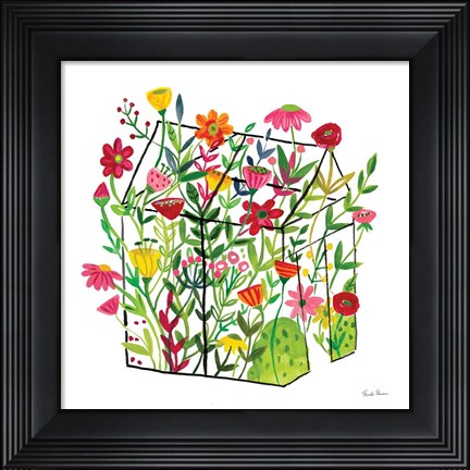 Framed Greenhouse Blooming IV Print
