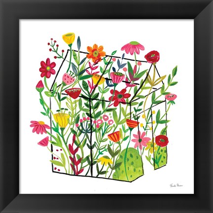 Framed Greenhouse Blooming IV Print