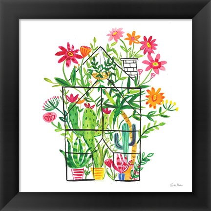 Framed Greenhouse Blooming III Print