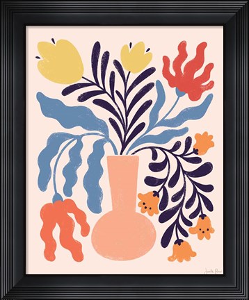 Framed Mid Mod Floral I Print