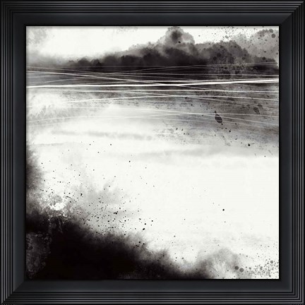 Framed Misty Landscape I Print