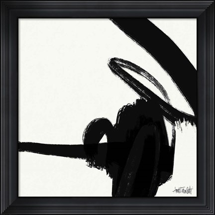 Framed Black and White Abstract II Print