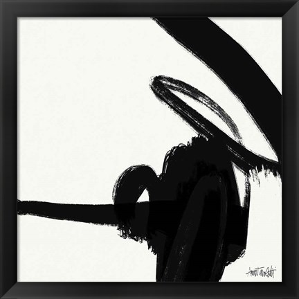 Framed Black and White Abstract II Print