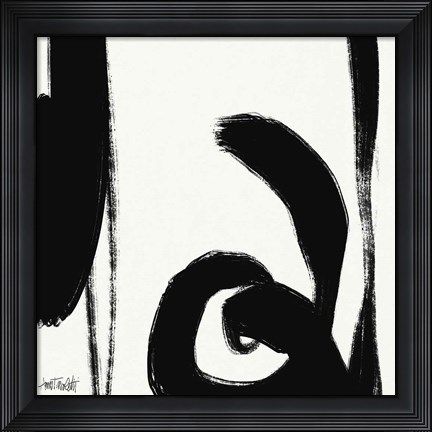 Framed Black and White Abstract IV Print