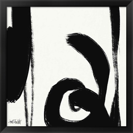 Framed Black and White Abstract IV Print