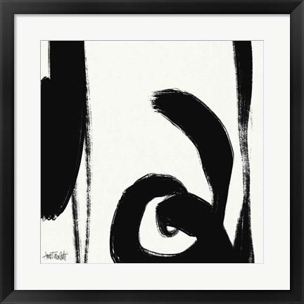 Framed Black and White Abstract IV Print