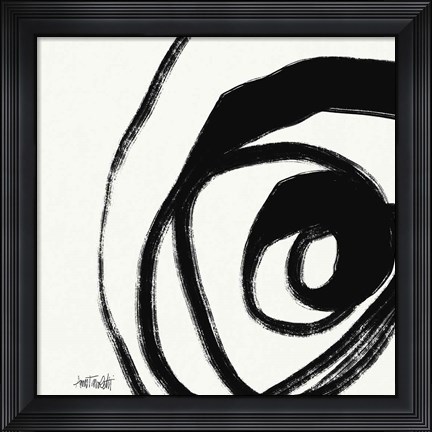Framed Black and White Abstract III Print