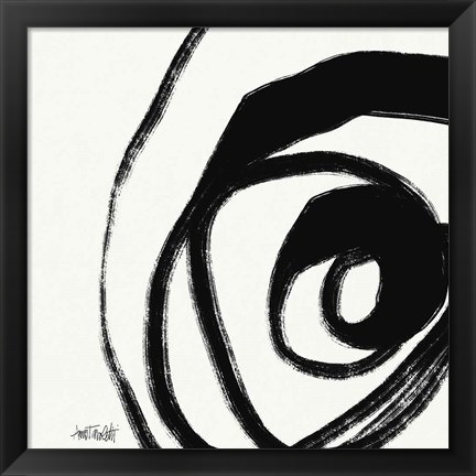 Framed Black and White Abstract III Print