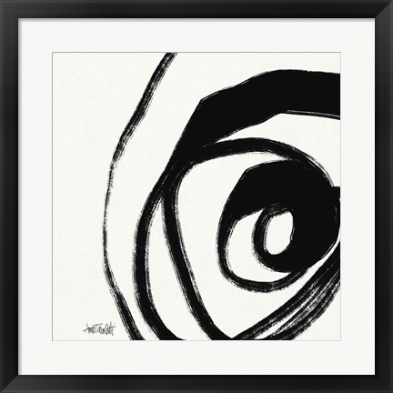 Framed Black and White Abstract III Print