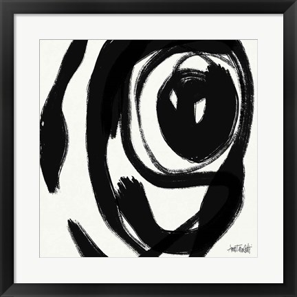 Framed Black and White Abstract I Print