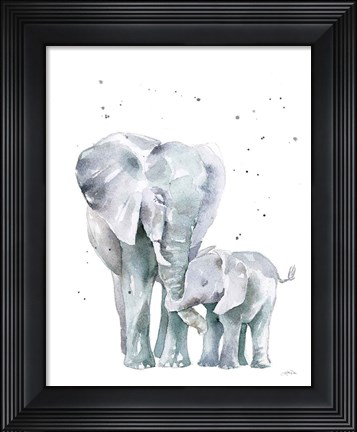Framed Mama Elephant Print