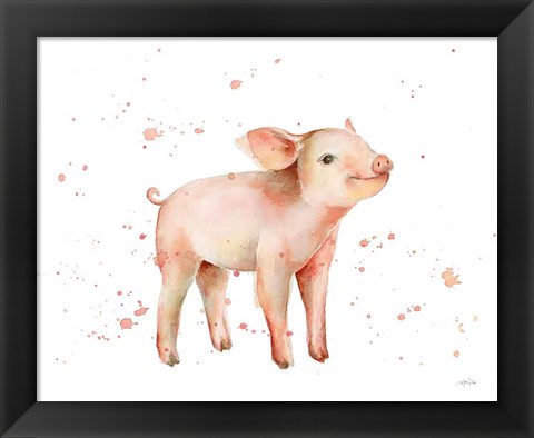 Framed Sweet Piggy Print