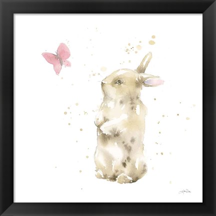 Framed Dreaming Bunny III Print