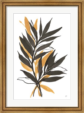 Framed Amber Palm IV Print