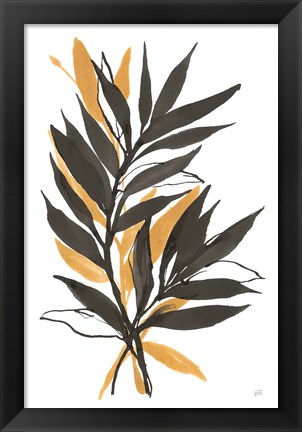 Framed Amber Palm IV Print