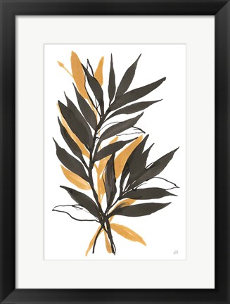 Framed Amber Palm IV Print