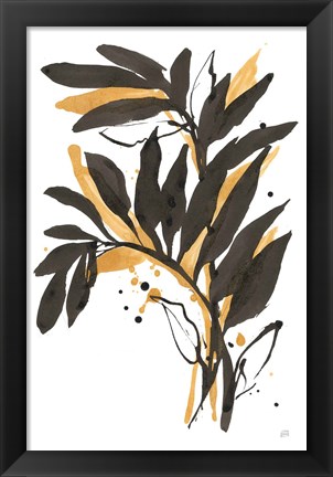 Framed Amber Palm I Print