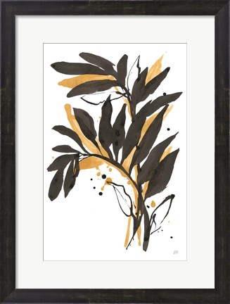 Framed Amber Palm I Print