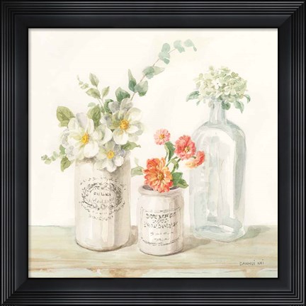 Framed Marmalade Flowers III Print