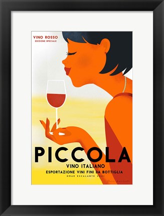 Framed Vino Rosso II Print