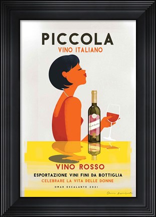 Framed Vino Rosso I Print