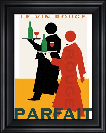 Framed Le Vin Rouge Parfait Print