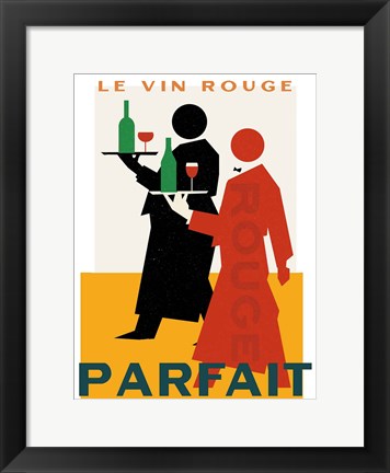 Framed Le Vin Rouge Parfait Print