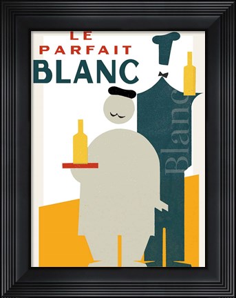Framed Le Parfait Blanc Print