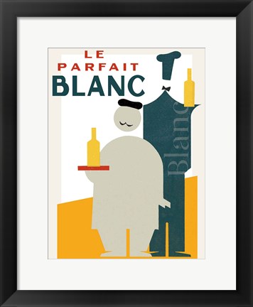 Framed Le Parfait Blanc Print