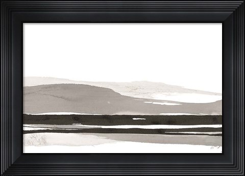 Framed Marbled Gray I Print