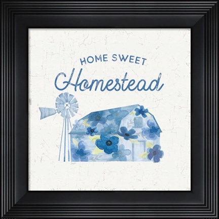 Framed Country Cottage Field I Flowers Print