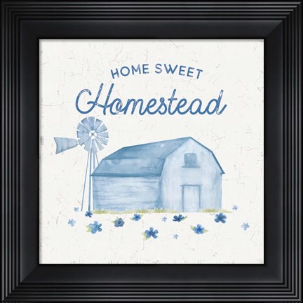 Framed Country Cottage Field I Wash Print
