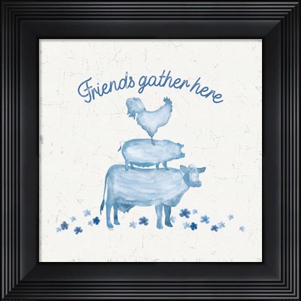 Framed Country Cottage Field X Wash Print
