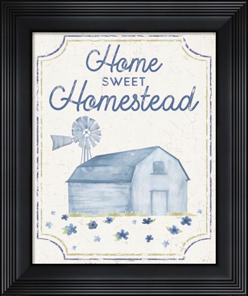 Framed Country Cottage Field XXI Wash Print