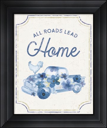 Framed Country Cottage Field XXII Flowers Print